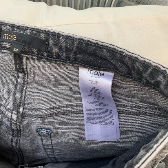 MAJE PARIS REVOLVE BUTTOM FLY DISTRESSED JEANS - Picture 3 of 6